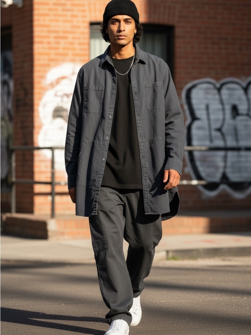 Streetwear Minimal Five Four Nomad Dark  Shirt Jacket M